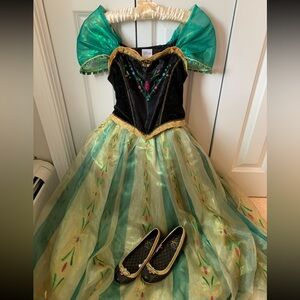 Disney Store Deluxe “Anna” Gown & Shoes